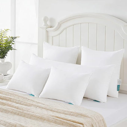 Oubonun 12 x 16 Throw Pillow Inserts - Soft, Plush & Decorative Down Alternative Pillows for Couch Sofa Bed, Machine Washable - White, Pack of 2