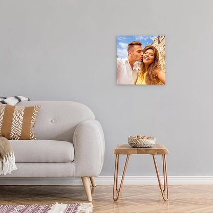 YYYYHPP Canvas Prints with Your Photos, Personalized Photo to Canvas Wall Art,Canvas Printing for Wedding, Family, Baby, Pets, Home Office Decor, Wrapped Frame 20"x20"