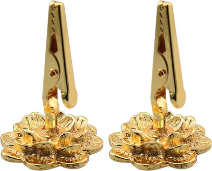 LQ Industrial 2pcs Incense Holder Clip 45x30mm Incense Coil Spiral Burner Incense Stick Standing Clamp with Lotus Base Buddhism Supplies for Home Decor