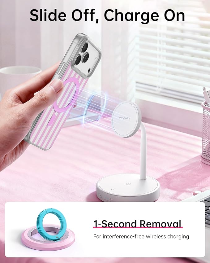 SYNCWIRE for MagSafe Phone Grip, Birthday Christmas Stocking Stuffers Surprise White Elephant Gifts for Women Mom Her Best Friends Sister Wife Teen Girl Magnetic Phone Ring Holder Kickstand Stand