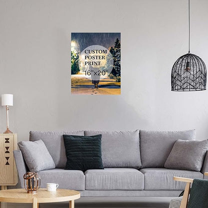 jenesaisquoi Custom Canvas Art Print 16" x 20", Upload Your Photo Image Custom Personalized Photo to Poster Printing Home Decor Wall Art Prints (Unframed)
