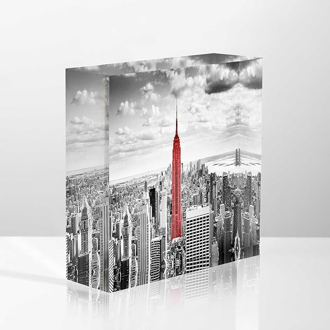 Thank You Presents Ideas Gray City Acrylic Desk Decor 4x4 Tabletop Wall Sign - Appreciation Presents for Coworkers Thank You Presents for the Boss Decorative for Home Office Decor