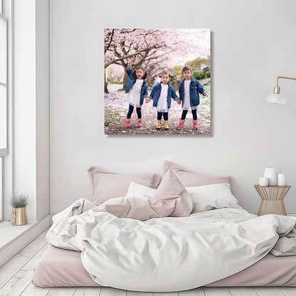JIMUJIA Custom Canvas Art Print 30"x30" - Unframed Artwork, Personalized Wall Decor, Customizable Photo, Custom Portrait, Office, Living Room, Bedroom Wall Art(30×30in,Unframe)