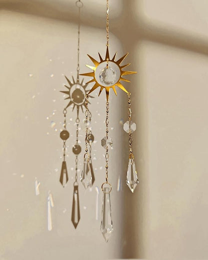 Hanging Crystal Suncatchers for Indoor Windows Prism Sun Light Catchers Celestial Rainbow Maker