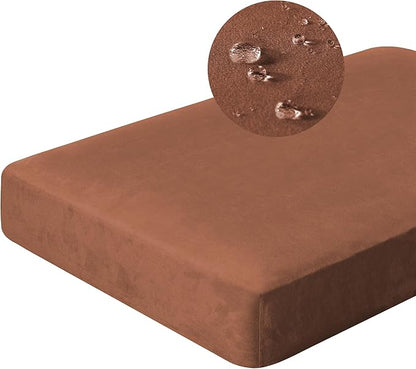 H.VERSAILTEX Suede Chaise Lounge Cover Indoor Slipcover Stretch Sectional Couch Covers L Shape Sofa Both Left/Right Couch Seat Covers for Pets Washable(1 Piece Chaise Cover, Vintage Clay)