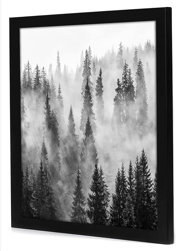 Americanflat 24x24 Picture Frame with Polished Plexiglass - Epic Collection - Square Picture Frame with Engineered Wood - Wide Photo Frames for Wall display - Black