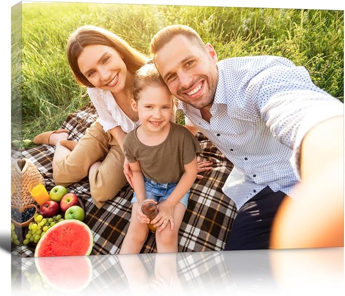 GMissT Canvas Prints With Your Photos - Personalized Pictures On Canvas Custom Poster for Home Decor - Floating Frames & Gift Wrapping Available