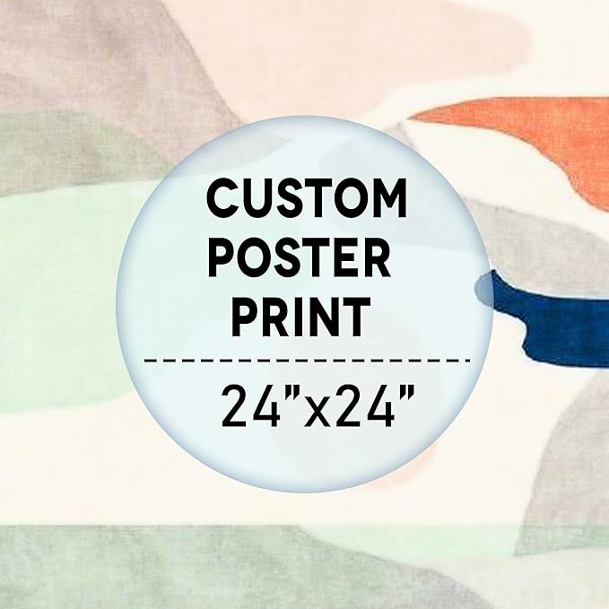 wall26 Custom Poster Prints - Upload Your Image/Photo, Personalized Photo to Poster Printing, Durable and Waterproof, Home Decor Wall Art Prints - 24x24 inches