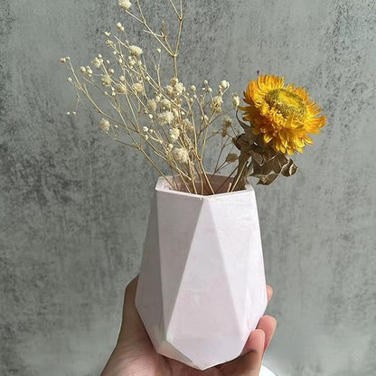 Hexagon Diamond Vase Plaster Concrete Flower Pot Silicone Mold Succulent Plants Cement Clay Mold Pen Holder Mould Home Decor Ornament