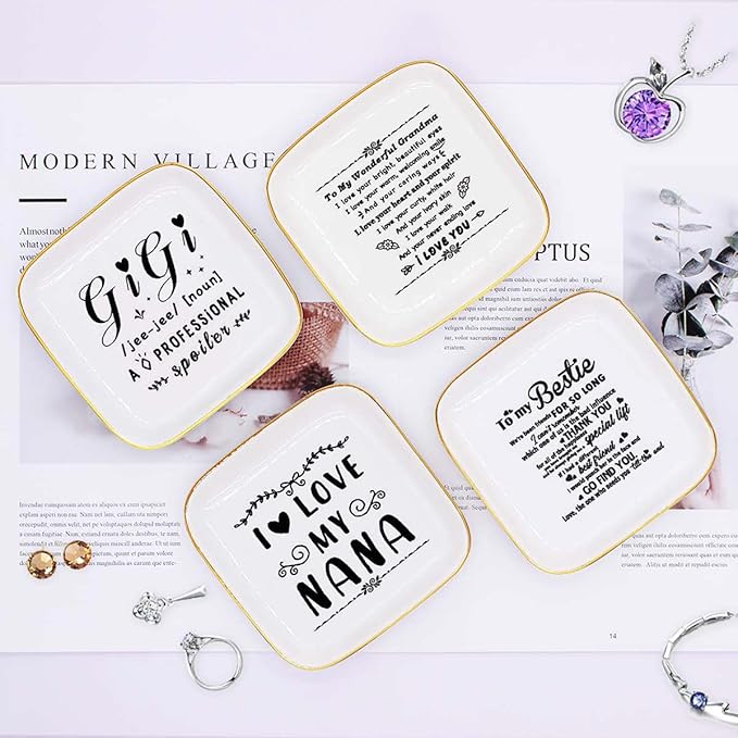 Littlefa Gigi Ring Dish Jewelry Tray,Birthday for Grandma,Gigi Noun
