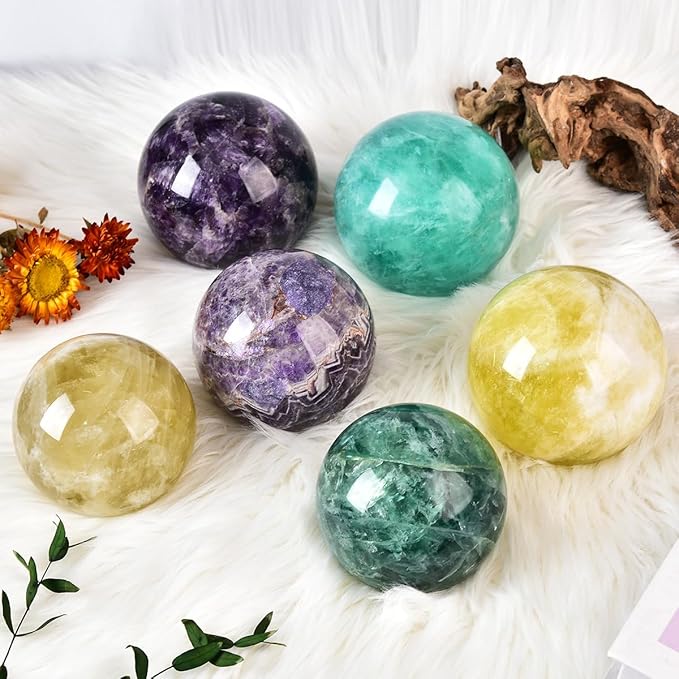 Large Dream Amethyst Crystal Ball with Stand Healing Crystals Sphere for Meditation, Divination, Witchcraft 100-110mm/3.9-4.3"