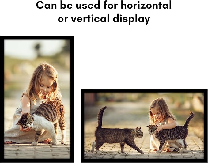 Americanflat 20x36 Poster Frame with Polished Plexiglass - Black Picture Frame - Wide Photo Frames Made of Engineered Wood for Vertical or Horizontal Wall Display - Epic Collection - Black