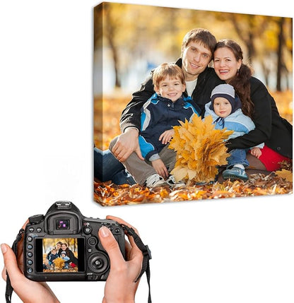 YYYYHPP Canvas Prints with Your Photos, Personalized Photo to Canvas Wall Art,Canvas Printing for Wedding, Family, Baby, Pets, Home Office Decor, Wrapped Frame 30"x30"
