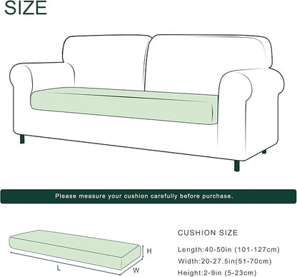 CHUN YI Medium Couch Cushion Cover Stretch for Loveseat, Sofa Seat Slipcovers for Pets, Suitable for Armchair Loveseat Sofa with Spandex Jacquard Washable Fabric(Medium,Brick)