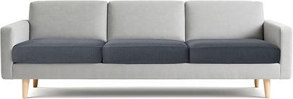 CHUN YI 3 Piece Couch Cushion Covers for XL-Sofa Seat Slipcovers Suitable with Spandex Jacquard Washable Fabric (3 Piece XL-Sofa Cushion Covers, Grey)