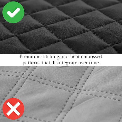 Southshore Fine Living, Inc. Oversized King Quilt Bedding Set, Soft Microfiber, Stain and Pet Hair Resistant Bedding Coverlet, King Size Quilt Set w/2 Pillow Shams, Black