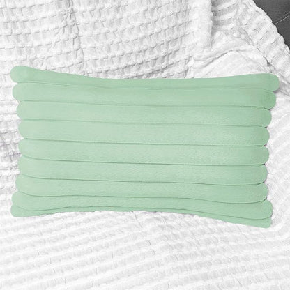 2 Pack 12x20 Pillow Cover Velvet Pillow Covers, Faux Fur Oblong Throw Pillow Covers for Living Room Decorations Throw Pillow Case, Throw Pillow Cover Cushion Cover for Sofa Bedroom Car, Sage Green