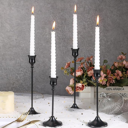 Candlestick Holders, 6PCS Metal Taper Candle Holder, Black Candle Holders for Candlesticks, Candle Holder for Wedding Fireplace Mantel Housewarming Gift