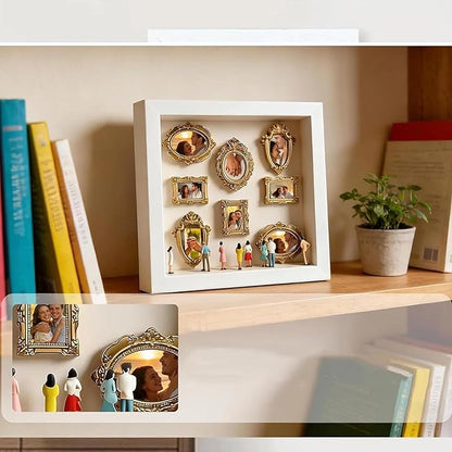 DIY Mini Museum Silhouette Box Unique Memory Keepsake for Home Decor 2026 New Mini Museum Display (White)