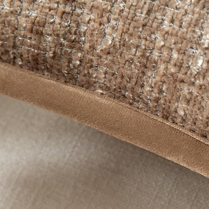 Yaertun Pack of 2 Chenille Textured Decorative Throw Pillow Covers Accent Solid Cushion Cover Soft Cozy Pillow Case with Velvet Back for Couch Sofa Bed Living Room 16x16 Inch Camel