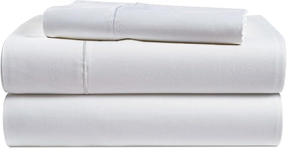LANE LINEN 100% Egyptian Cotton Extra Long Twin Sheets, Soft & Comfy No Pill Fade Resistant Twin XL Sheet Sets Perfect for Hospital Beds and Dorm Room, 15" Deep Pocket - White