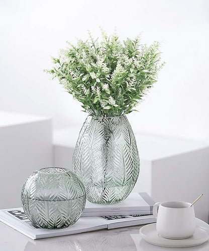 RECUTMS Artificial Plants Lavender, 8 Bundles Outdoor UV Resistant Greenery Fake Shrubs Simulation Plants Indoor Outside Hanging Planter Home Garden Decor (White)