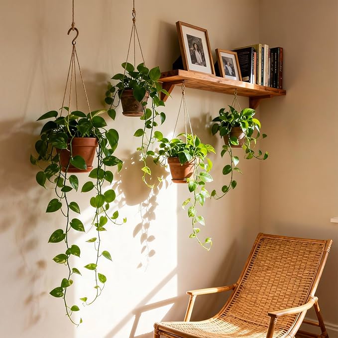 2pcs Fake Hanging Plants Artificial Hanging Plant Faux Greenery Vines for Wall Home Bedroom Living Room Indoor Outdoor Office Decor