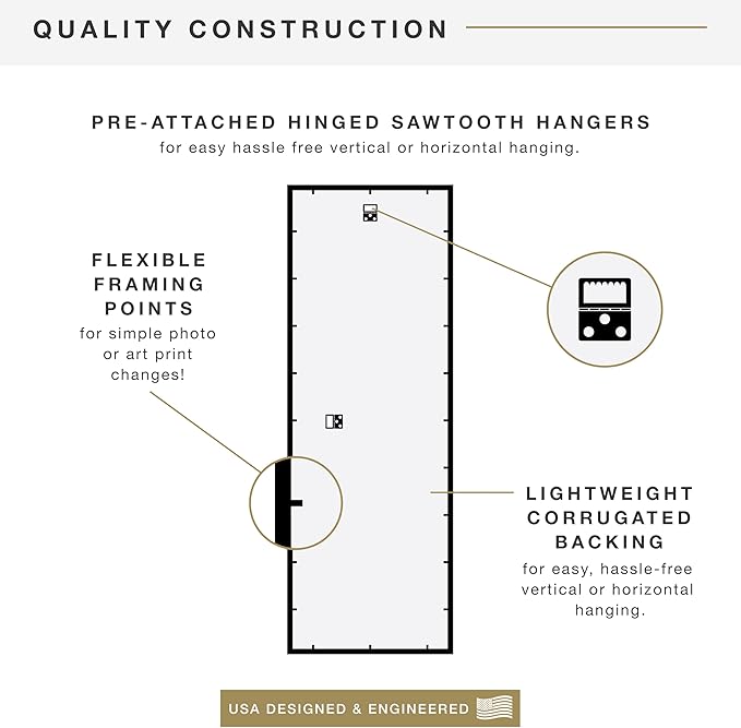 MCS Trendsetter 13.5x40 Poster Frame Black High-Gloss, Vertical & Horizontal Wall Hanging Large Picture Frame for Photos, Posters & Art Prints (2-Pack)