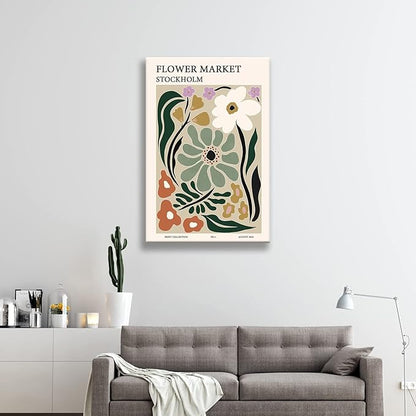 Zzuyi Flower Market Poster,Botanical Prints,Green Flower Prints Anthropologie art for Bathroom,Aesthetic Decor-16x24