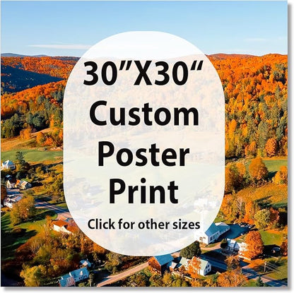 JIMUJIA Custom Canvas Art Print 30"x30" - Unframed Artwork, Personalized Wall Decor, Customizable Photo, Custom Portrait, Office, Living Room, Bedroom Wall Art(30×30in,Unframe)