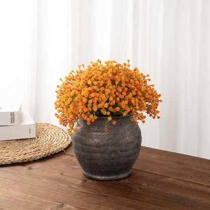 Briful 5.91'' Large Ceramic Rustic Vase Shabby Vintage Textured Vase, 4.72'' Wide Mouth Pampas Jar Vase Pottery for Fake Flowers Branches, Farmhouse Home Décor, Weddings Shelf Table Decor, Brown