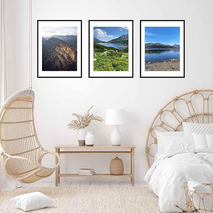 24x32 Picture Frame with 20x24 Mat Set of 2, Display Photo 20x24 with Mat or 24 x 32 Without Mat, Wall Hanging Large 24 by 32 Poster Frame with Plexiglass, 2 Pack, Black