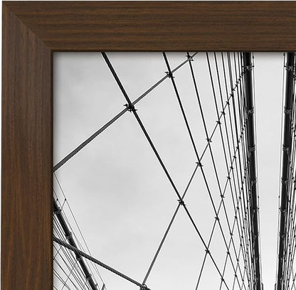 Americanflat 20x30 Poster Frame with Polished Plexiglass - Wide Picture Frames Made of Engineered Wood for Vertical or Horizontal Wall Display - Epic Collection - Walnut