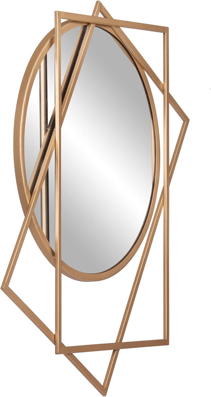 Patton Wall Decor 21x24 Gold Layered Geometric Wall Accent Mirror