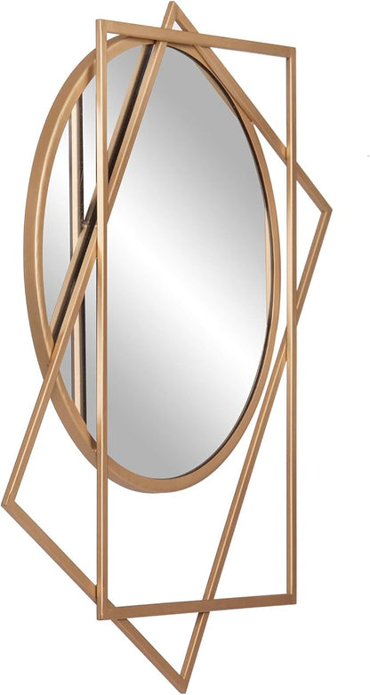 Patton Wall Decor 21x24 Gold Layered Geometric Wall Accent Mirror
