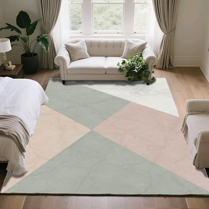 Modern Marble Rug - 3x4 Rug, Minimalist Marble Outdoor Rugs, Abstract Luxury Entryway Rugs, Washable & Non Slip Carpet Home Decor