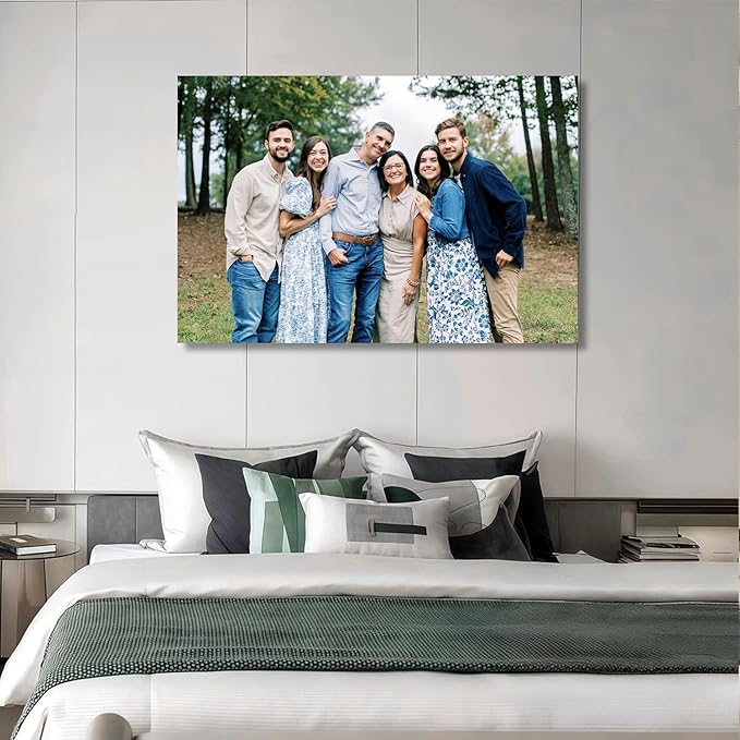 JIMUJIA Custom Canvas Art Print 20"x30" - Unframed Artwork, Personalized Wall Decor, Customizable Photo, Custom Portrait, Office, Living Room, Bedroom Wall Art(20×30in,Unframe)