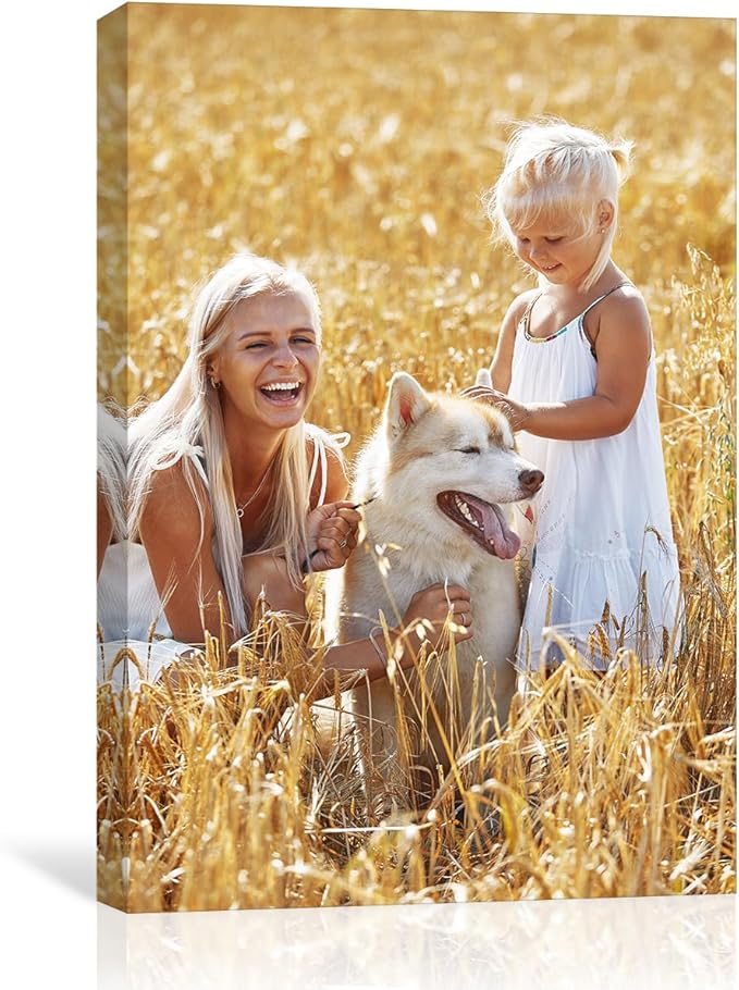 GMissT Canvas Prints With Your Photos - Personalized Pictures On Canvas Custom Poster for Home Decor - Floating Frames & Gift Wrapping Available