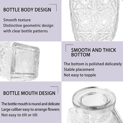 Glass Vase for Home Decor Set of 40,Small Vases in Bulk for Flowers,Mini Vases for Centerpieces,Modern for Floral and Pampas Grass,Boho for Wedding,Party,Table Home Decor