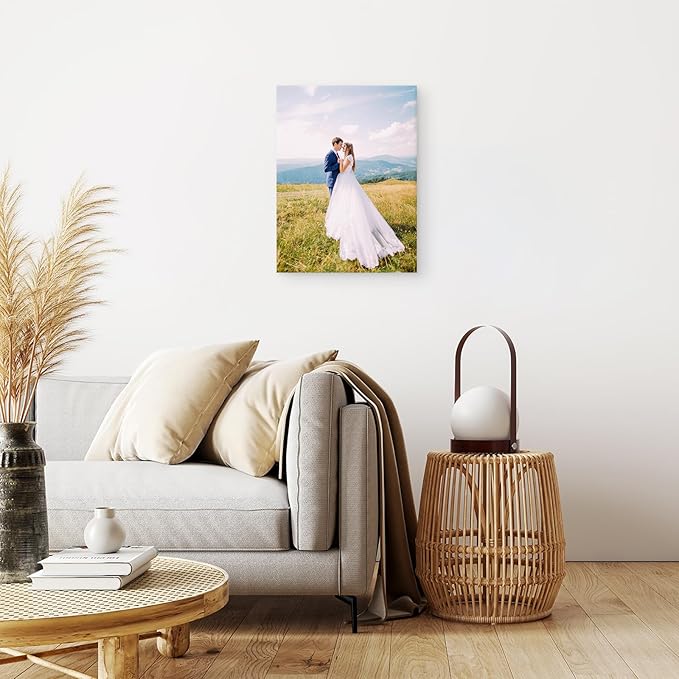 YYYYHPP Canvas Prints with Your Photos, Personalized Photo to Canvas Wall Art,Canvas Printing for Wedding, Family, Baby, Pets, Home Office Decor, Wrapped Frame 18"x24"