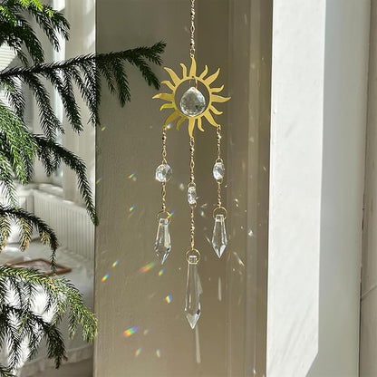 Crystal Suncatcher Prism for Window Hanging Celestial Sun Catchers Rainbow Maker Indoor Sparkling