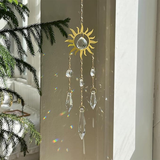 Crystal Suncatcher Prism for Window Hanging Celestial Sun Catchers Rainbow Maker Indoor Sparkling