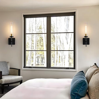 Wall Sconces,Battery Operated Wall Sconce 8000mAh Black Fast Chargin Endurance 100 Hours Infinitely Dimmable 2 Color Bulbs 3000K/6000K with Remote Control Wireless Wall Lights for Bedroom Living