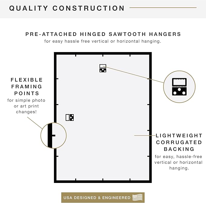 MCS Trendsetter 18x24 Poster Frame Black High-Gloss, Vertical & Horizontal Wall Hanging Large Picture Frame for Photos, Posters & Art Prints (1-Pack)