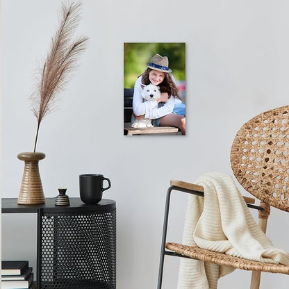 YYYYHPP Canvas Prints with Your Photos, Personalized Photo to Canvas Wall Art,Canvas Printing for Wedding, Family, Baby, Pets, Home Office Decor, Wrapped Frame 12"x18"