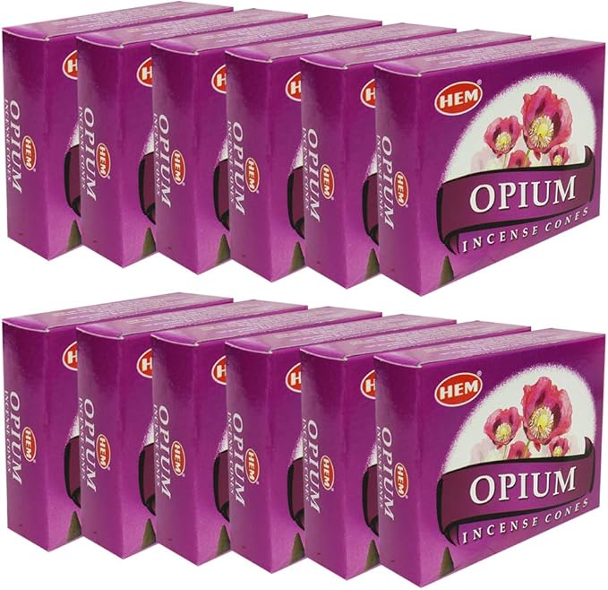 Opium Incense Cones and Cone Incense Burner Bundle Insence Insense Hem Incense
