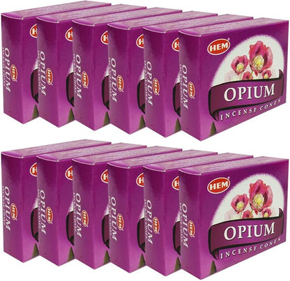 Opium Incense Cones and Cone Incense Burner Bundle Insence Insense Hem Incense
