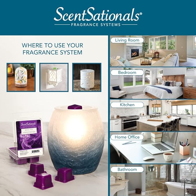 Scentsationals Wax Melt Warmer, Edison Collection Anchorage - Candle Wax Melter for Fragrance Cubes and Tarts