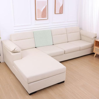 hyha Individual Couch Cushion Covers, Stretch Magic Sofa Seat Cushion Covers Washable, Dog Couch Sofa Slipcover for Pets, Kid with Elastic Bottom(Back Cover M, Light Grey)