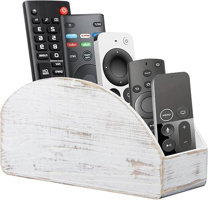 BIBELUN TV Remote Control Holder with 5 Compartments, Bedside Table Remote Caddy, Desktop Storage Box Organizer/Tray to Store Pen, Controllers, Media Player, Cosmetics, Office Supplies, Home Décor